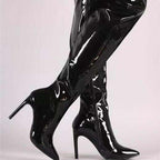 SASKIA | METALLIC OVER-THE-KNEE BOOTS