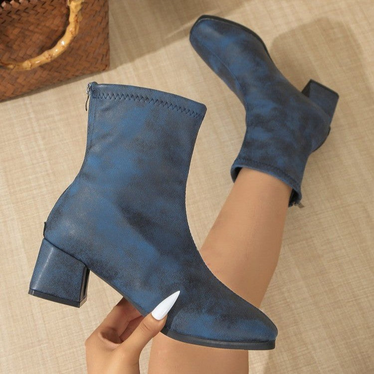 DOROTHEA | POINTED SOCK ANKLE BOOTS