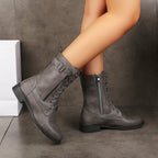 ODETTE | LACE-UP BUCKLE BOOTS