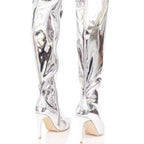 SASKIA | METALLIC OVER-THE-KNEE BOOTS