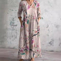 Caroline | Elegant Floral Kaftan Dress