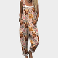 Comfortable Printed Dungarees