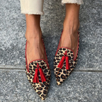 Gelly | Red Tassel Leopard Flats