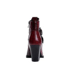 IONA | CROC-EFFECT BUCKLE ANKLE BOOTS