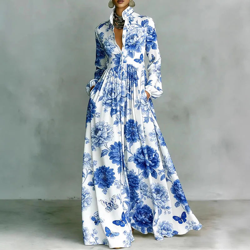 Lanna | Floral Button Maxi Dress