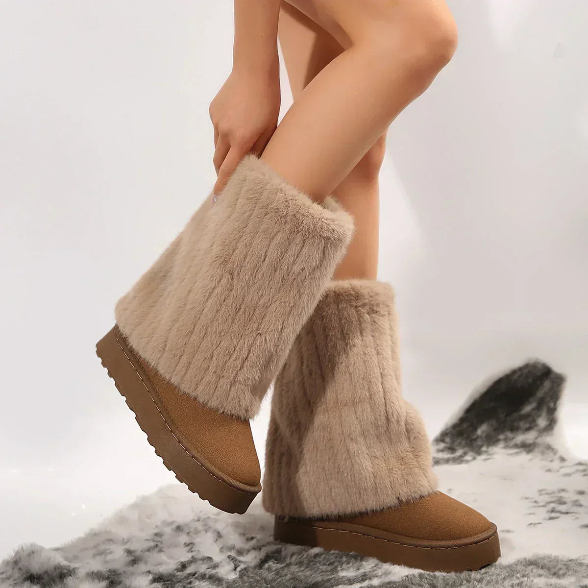 VIOLET | PLUSH TALL BOOTS