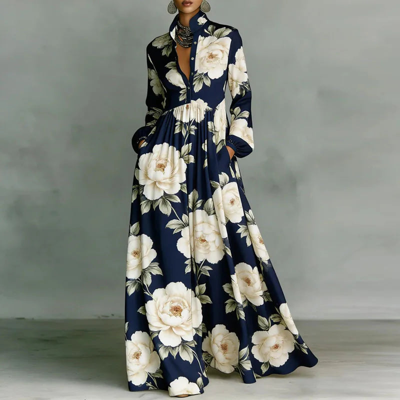 Lanna | Floral Button Maxi Dress