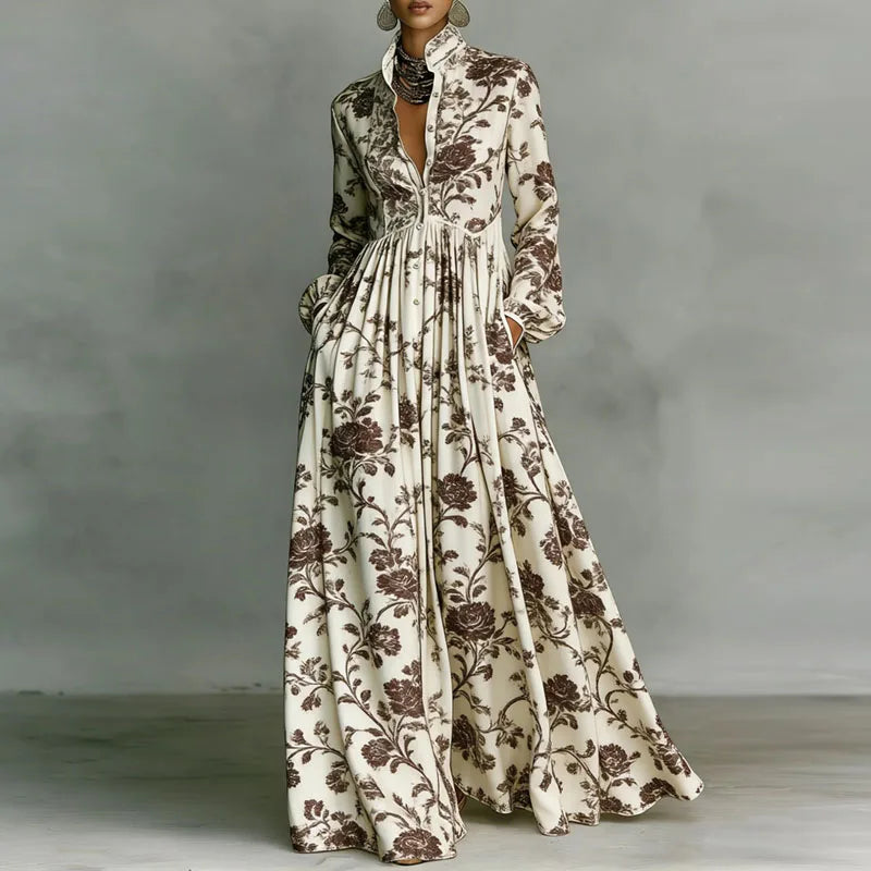 Lanna | Floral Button Maxi Dress