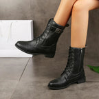 ARABELLA | LACE-UP BOOTS WITH SIDE ZIP