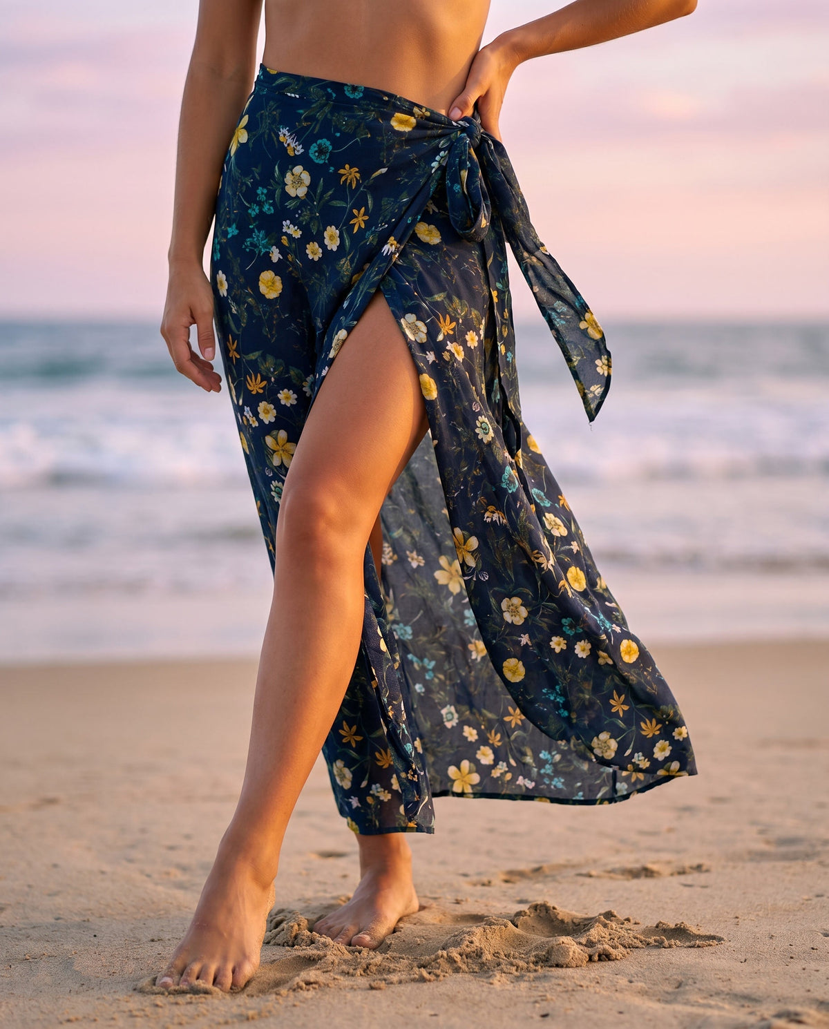 Wrap Skirt | Botanical Print & Maxi Length