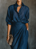 Francesca | Shirt and Long Skirt Set