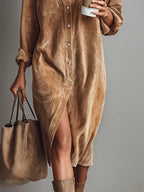 Elise | Soft Corduroy Dress