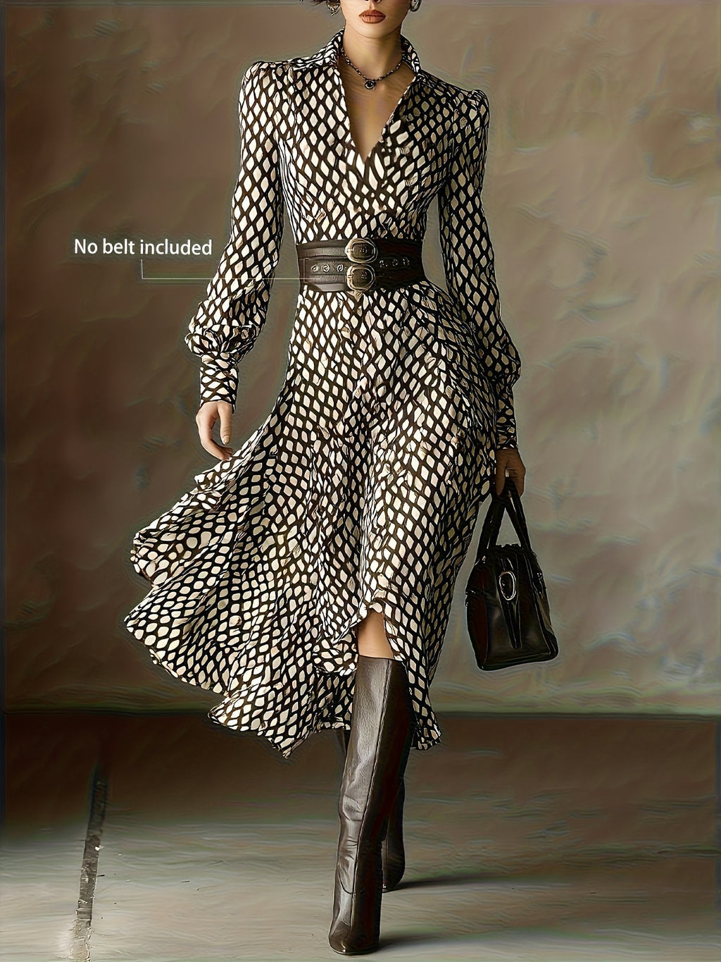 Zoe | Diamond Print Dress