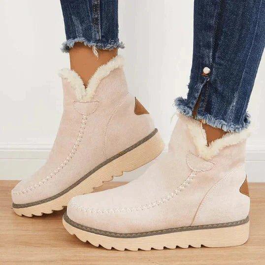 THEODORA | FLEECE-TRIM ANKLE BOOTS