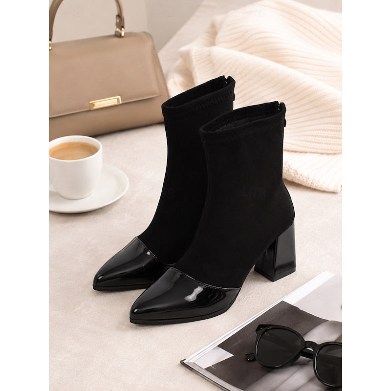 NANCY | CAP-TOE SOCK BOOTS