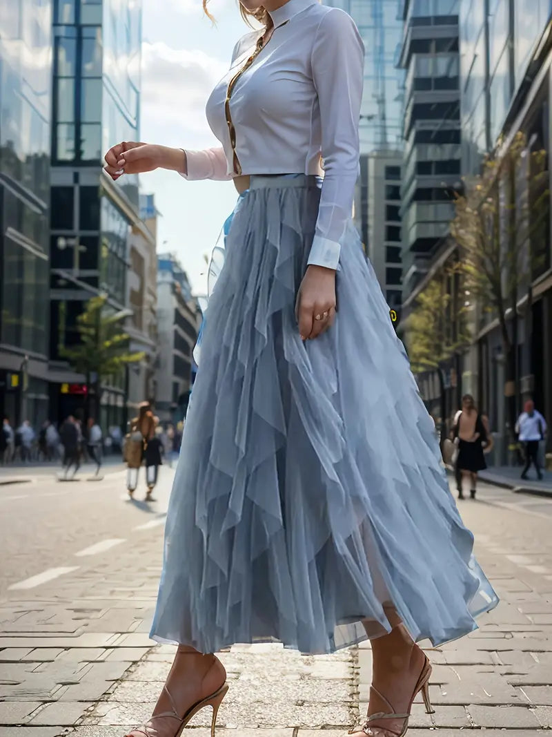 Cecil | Stylish Mesh Layered Tutu Skirt
