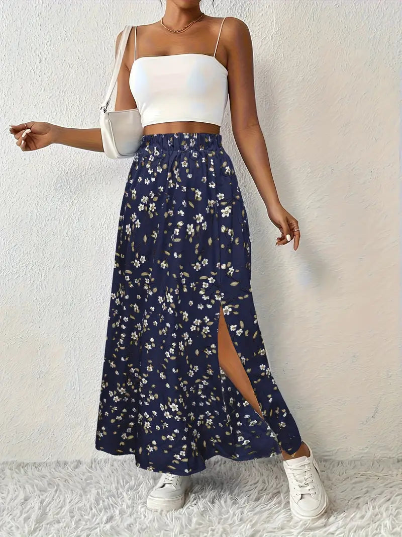 Paige | Floral Print Maxi Skirt