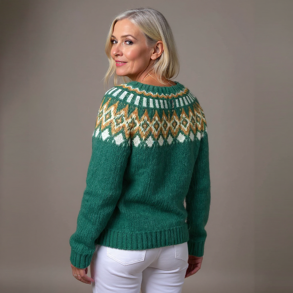 Nina | Emerald Green Icelandic Cardigan