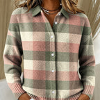 Grace | Pastel Checked knitted jacket