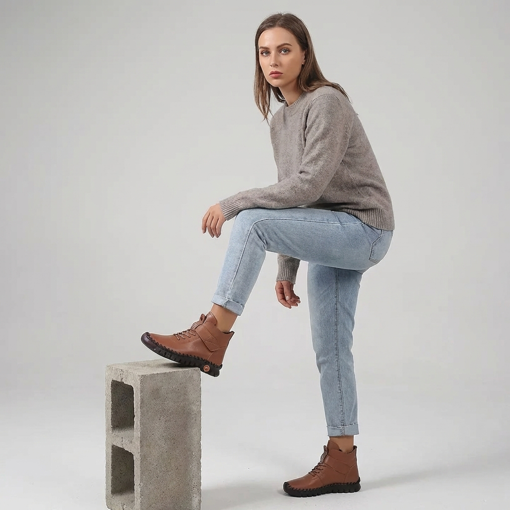 ESME | LACE-UP COMFORT ANKLE BOOTS