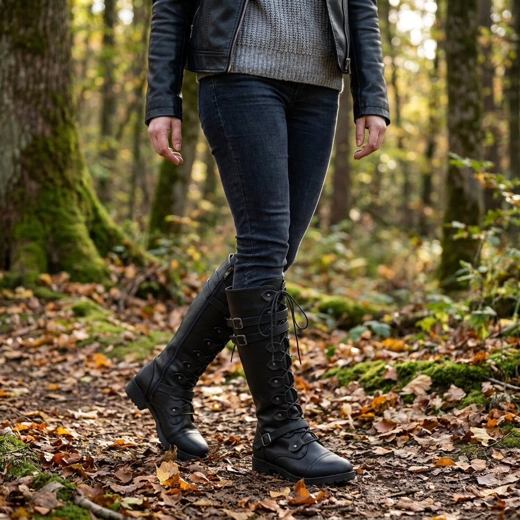ROMILLY | LACE-UP STRAP BOOTS