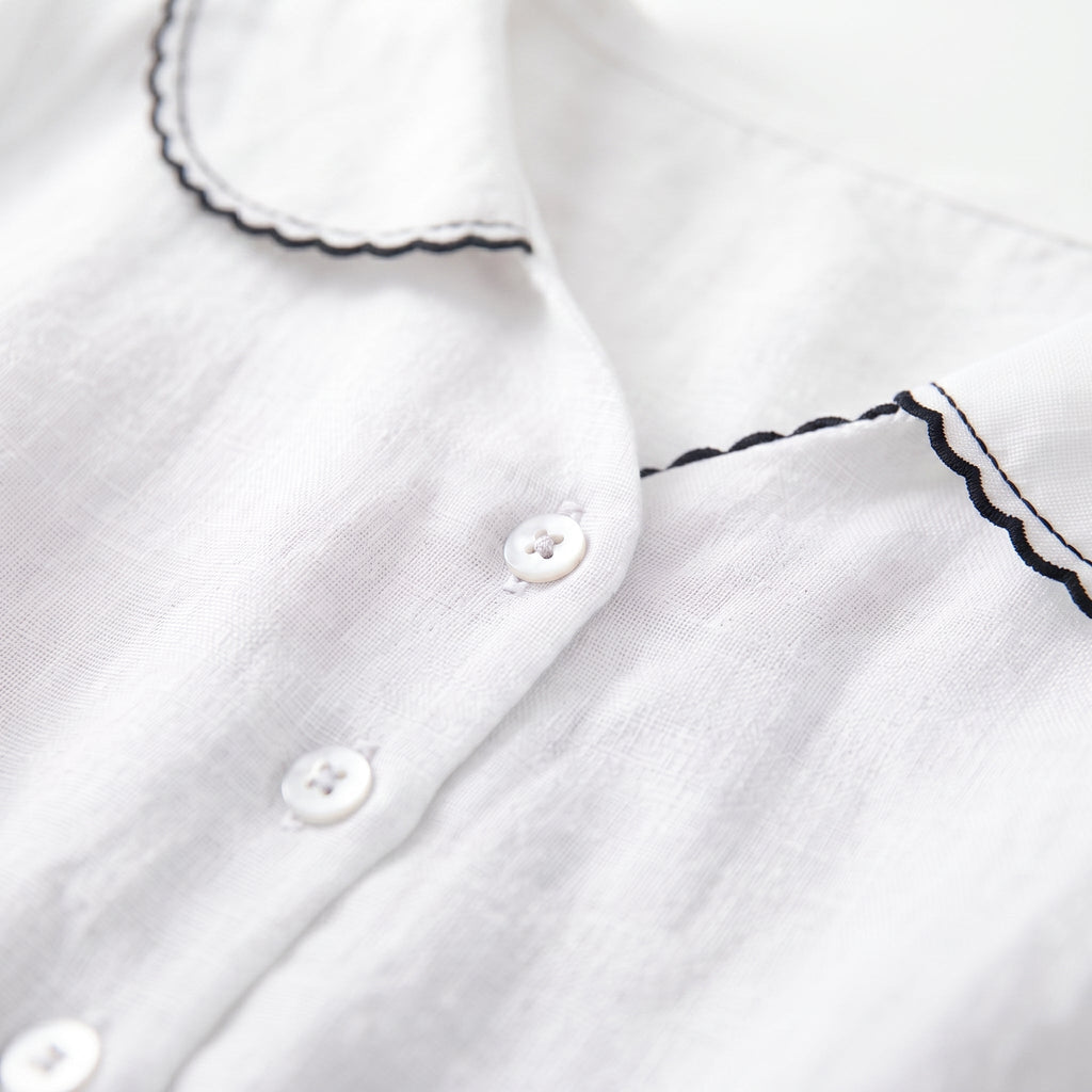 Isla | Elegant Cotton-Linen Half Sleeve Dress