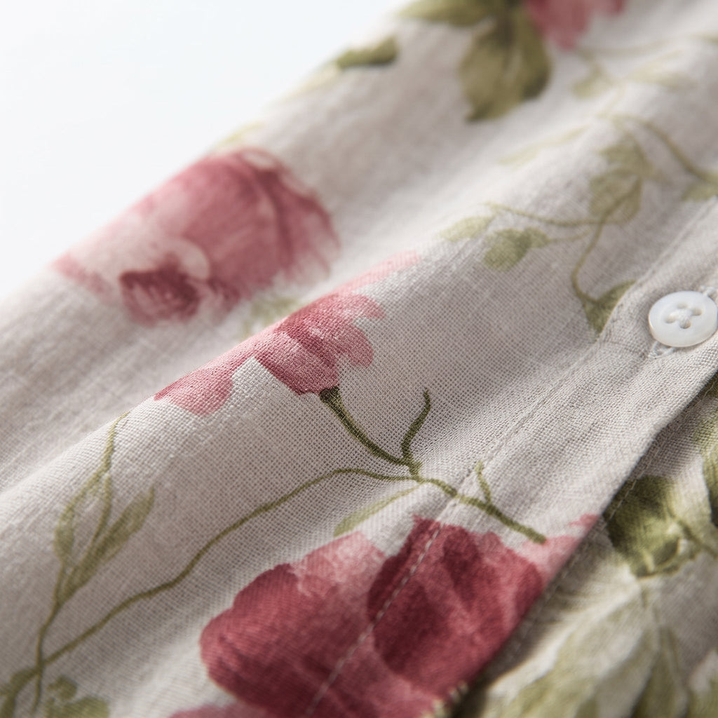 Elena | Floral Dress with Laces and Vintage Waist