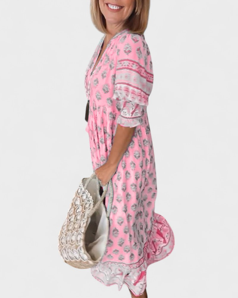 Lani | Boho Button Dress