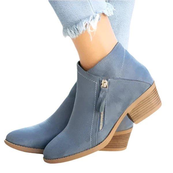 CECILY | SIDE-ZIP ANKLE BOOTS