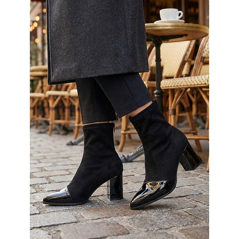 NANCY | CAP-TOE SOCK BOOTS